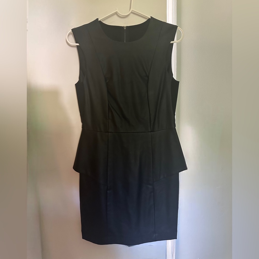 BCBG Faux Leather Black Mini